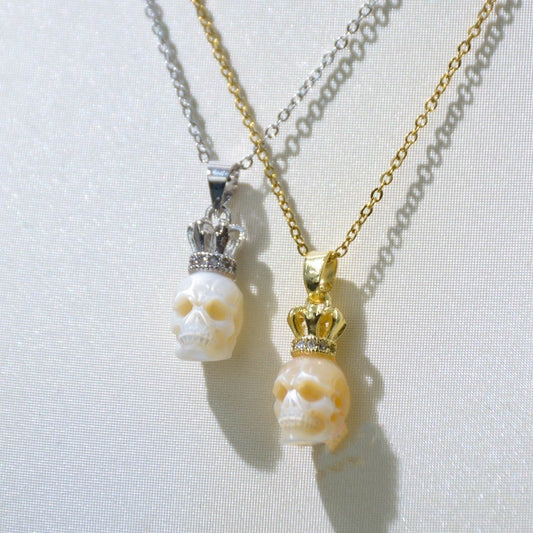 Natural Freshwater Pearl Skull Necklace