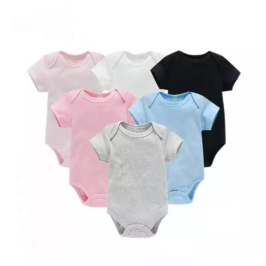 baby Rompers;Florevolved LLC Baby Romper, Short/Long Sleeve Cotton Onesie Jumpsuit with Hood, Pink, Blue, Black, White, Gray (GDT- Long-SL-2 Black 3M)