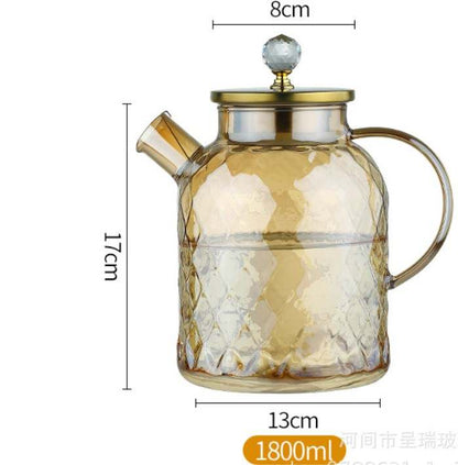 Tea pot;1800 ml- 1500 ml & 100 ML piece Hot/Cold water pitcher with lid and gift wraps.